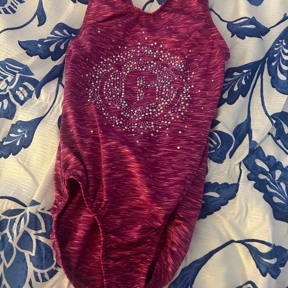 Gymsport gymnastics leotard with rhinestone design